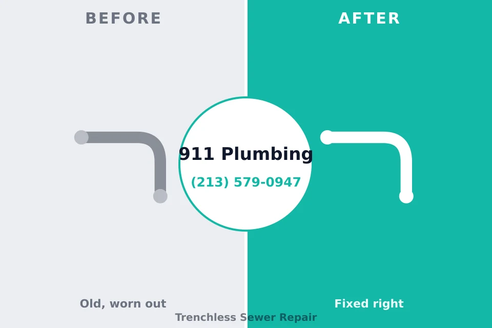 Before and after: plumbing repair Cave Springs, AR